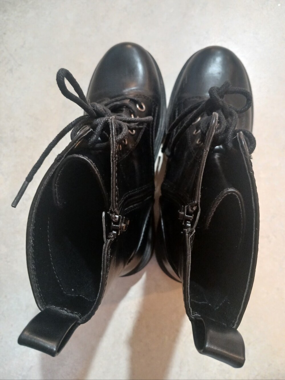 SO Reindeer Women's Black Combat Boots Size 6.5 - Picture 5 of 7